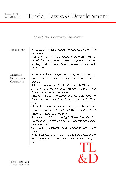 Cui bono? Scope, rationales and consequences of the exemption for development procurement in the revised text of the GPA Thumbnail