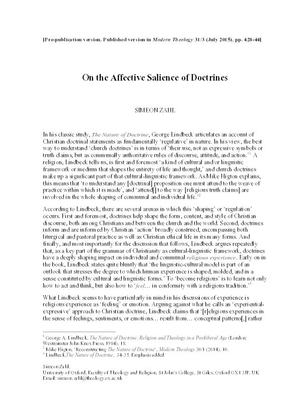 On the affective salience of doctrines Thumbnail