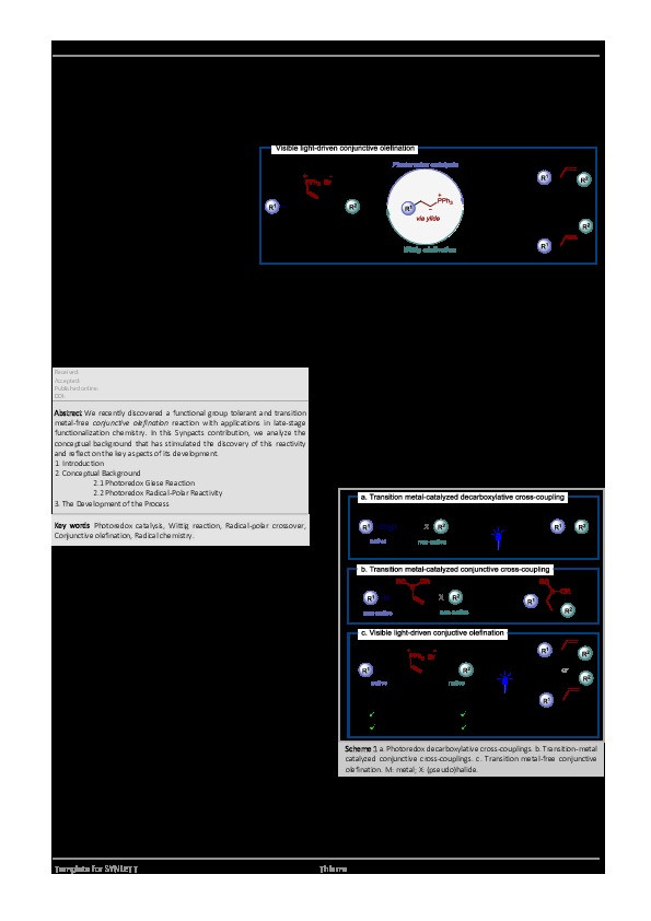 The Conceptual Development of a Conjunctive Olefination Thumbnail