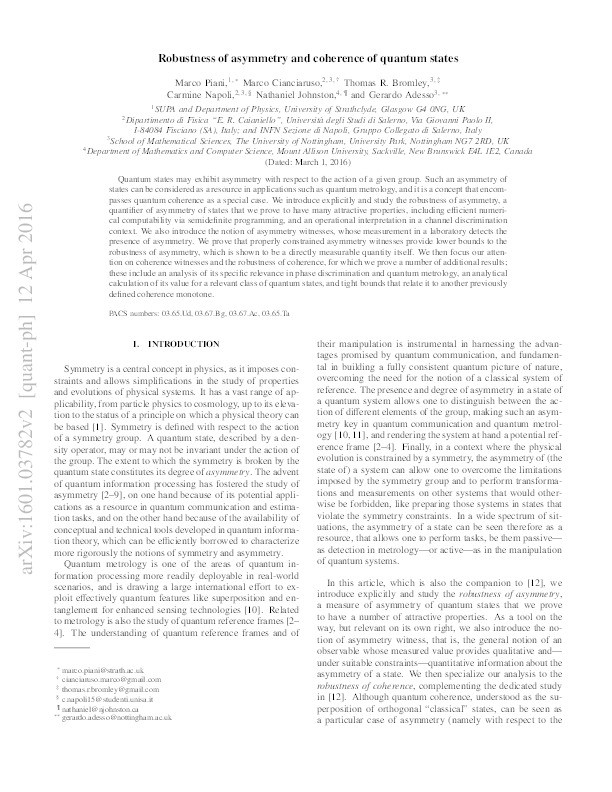 Robustness of asymmetry and coherence of quantum states Thumbnail