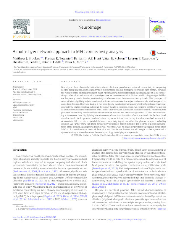 A multi-layer network approach to MEG connectivity analysis Thumbnail