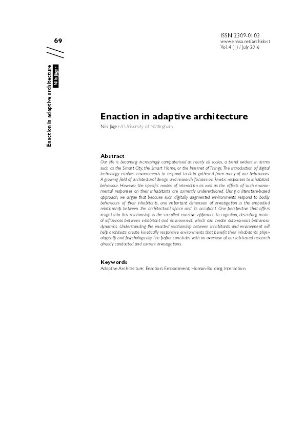 Enaction in adaptive architecture Thumbnail