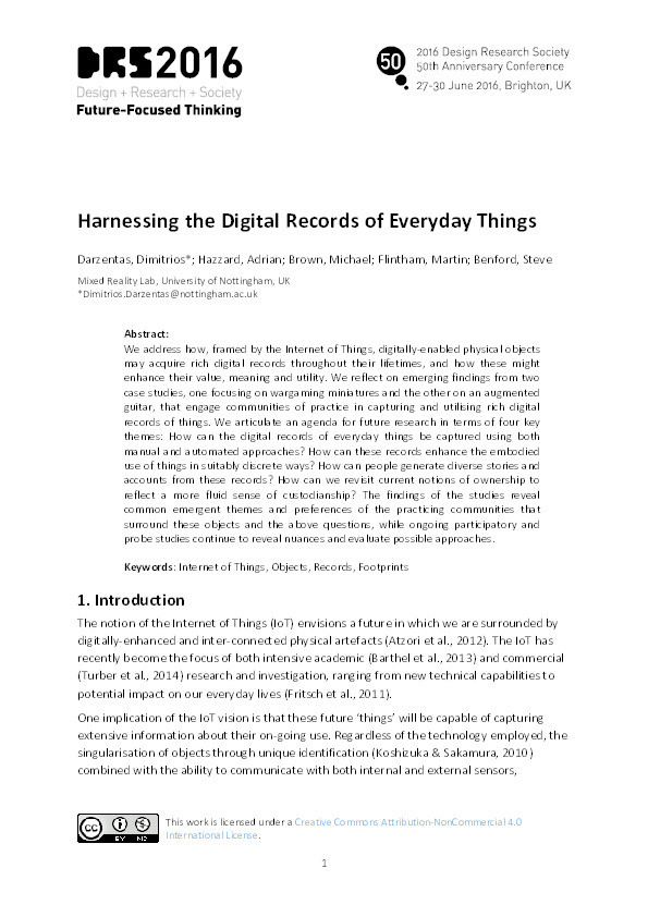 Harnessing the digital records of everyday things Thumbnail