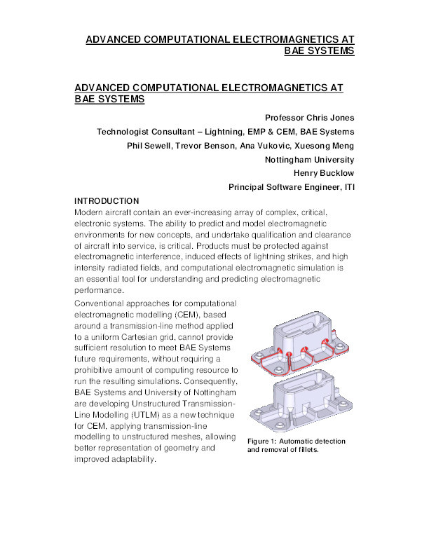 Advanced computational electromagnetics at BAE systems Thumbnail