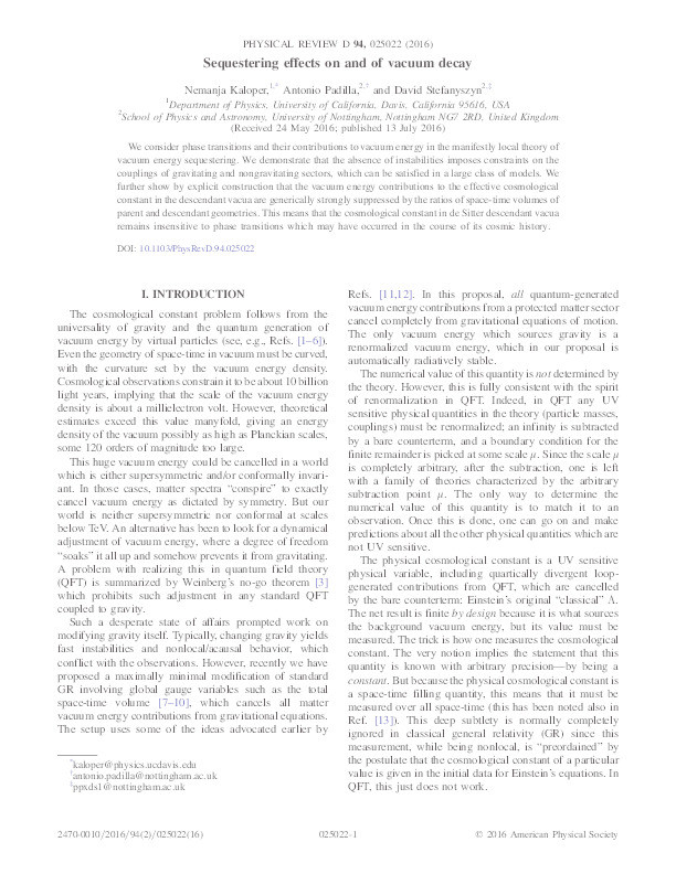 Sequestering effects on and of vacuum decay Thumbnail