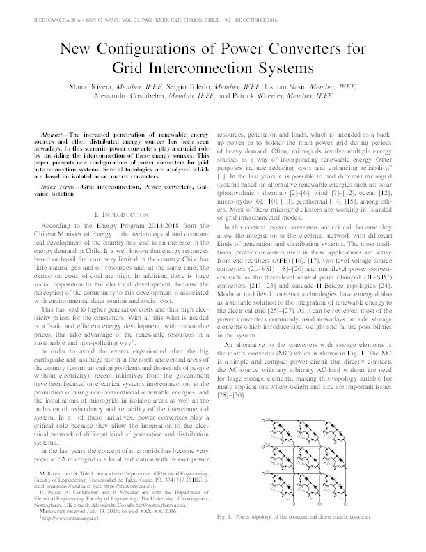 New configurations of power converters for grid interconnection systems Thumbnail