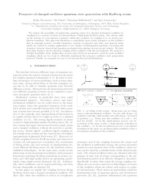 Prospects of charged-oscillator quantum-state generation with Rydberg atoms Thumbnail