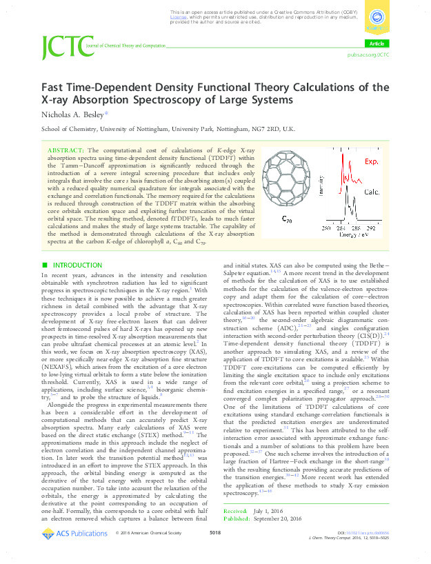 Fast time-dependent density functional theory calculations of the x-ray absorption spectroscopy of large systems Thumbnail
