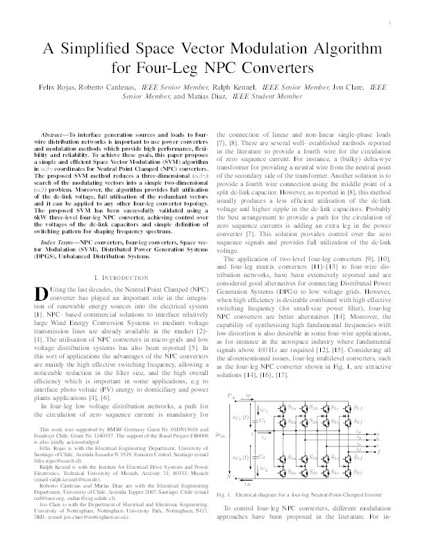 A simplified space-vector modulation algorithm for four-leg NPC converters Thumbnail