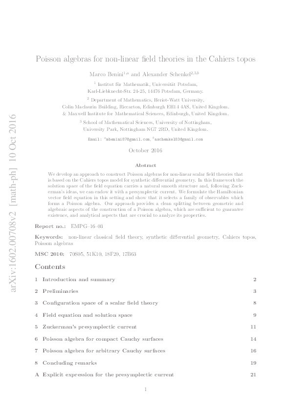 Poisson algebras for non-linear field theories in the Cahiers topos Thumbnail