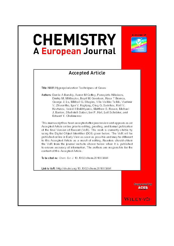 NMR hyperpolarization techniques of gases Thumbnail