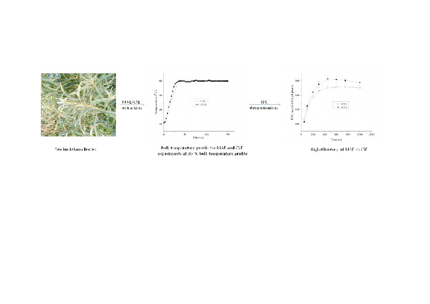 New insights into the role of selective and volumetric heating during microwave extraction: investigation of the extraction of polyphenolic compounds from sea buckthorn leaves using microwave-assisted extraction and conventional solvent extraction Thumbnail