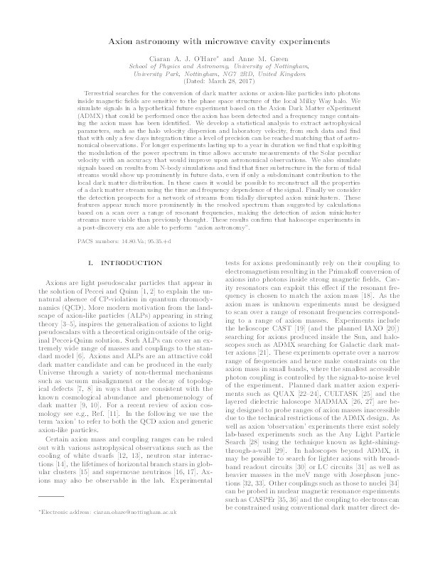 Axion astronomy with microwave cavity experiments Thumbnail