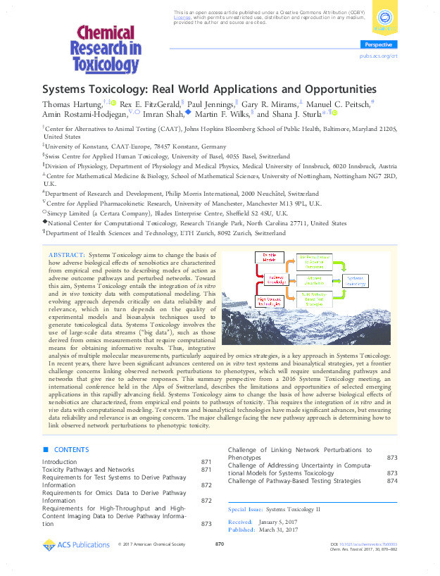 Systems Toxicology: Real World Applications and Opportunities Thumbnail