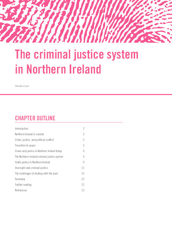 The Criminal justice system in Northern Ireland Thumbnail