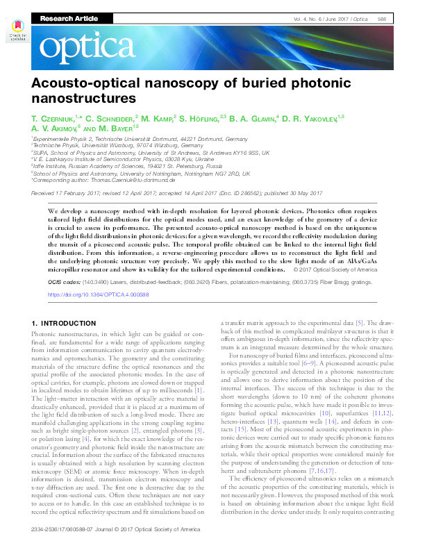 Acousto-optical nanoscopy of buried photonic nanostructures Thumbnail