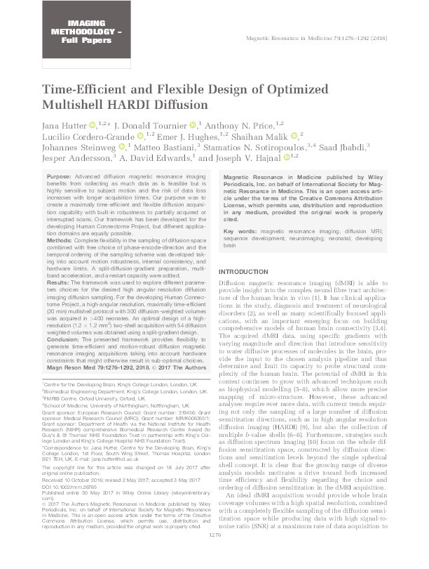 Time-efficient and flexible design of optimized multishell HARDI diffusion Thumbnail