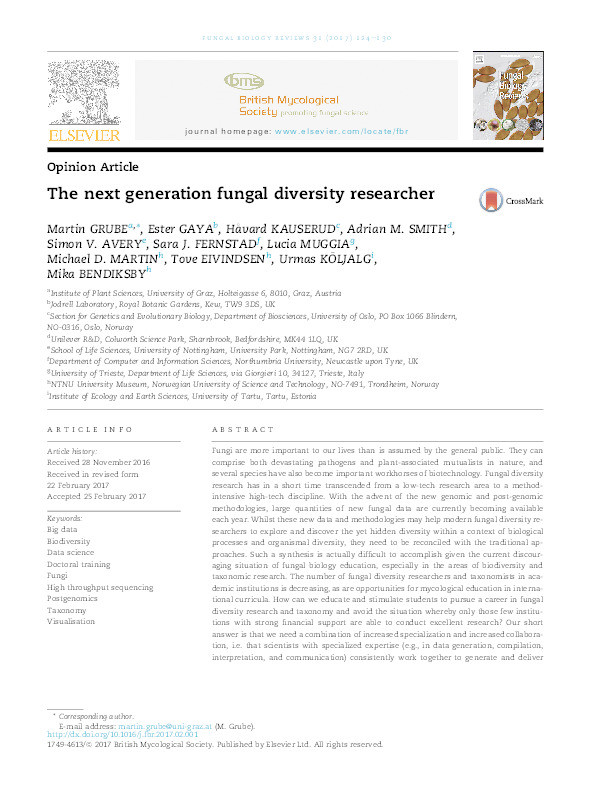 The next generation fungal diversity researcher Thumbnail