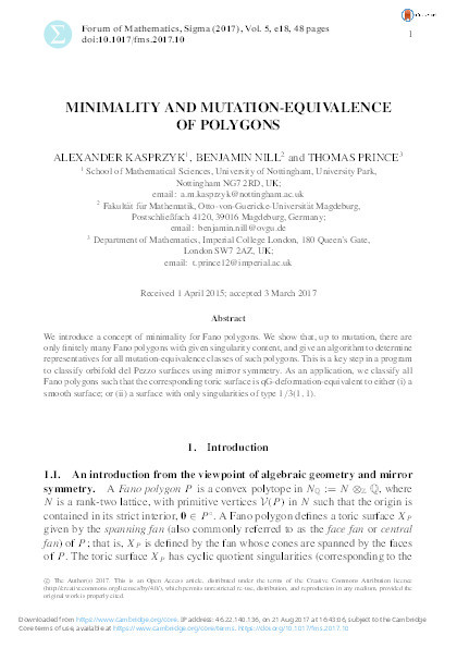Minimality and mutation-equivalence of polygons Thumbnail
