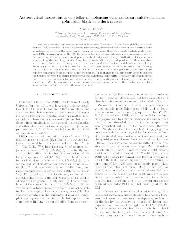 Astrophysical uncertainties on stellar microlensing constraints on multi-solar mass primordial black hole dark matter Thumbnail