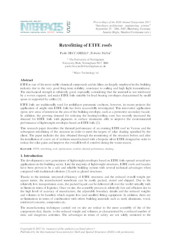 Retrofitting of ETFE roofs Thumbnail