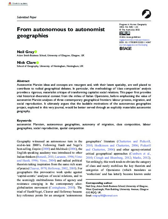 From autonomous to autonomist geographies Thumbnail