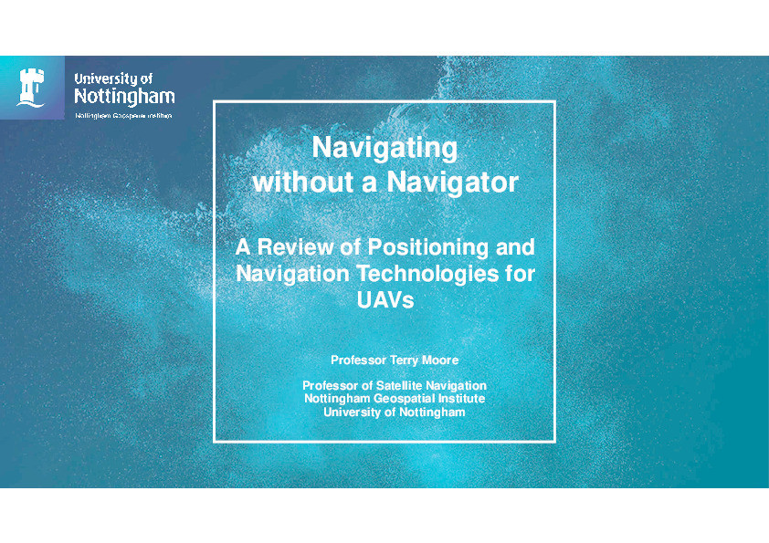 Navigating without a navigator: a review of positioning and navigation technologies for UAVs Thumbnail