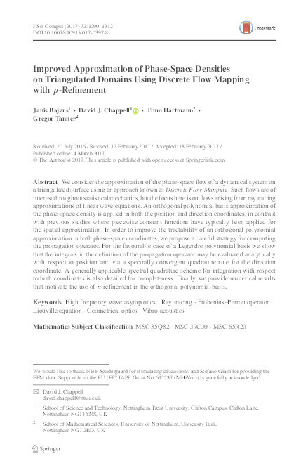 Improved approximation of phase-space densities on triangulated domains using discrete flow mapping with p-refinement Thumbnail