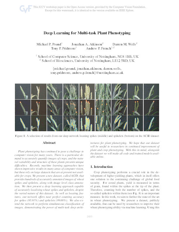Deep learning for multi-task plant phenotyping Thumbnail