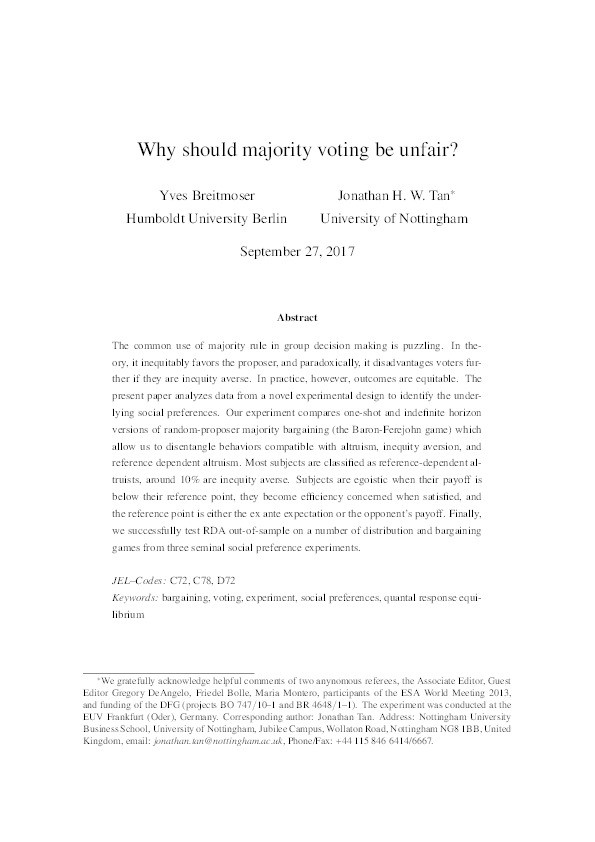 Why should majority voting be unfair? Thumbnail