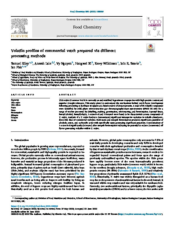 Volatile profiles of commercial vetch prepared via different processing methods Thumbnail