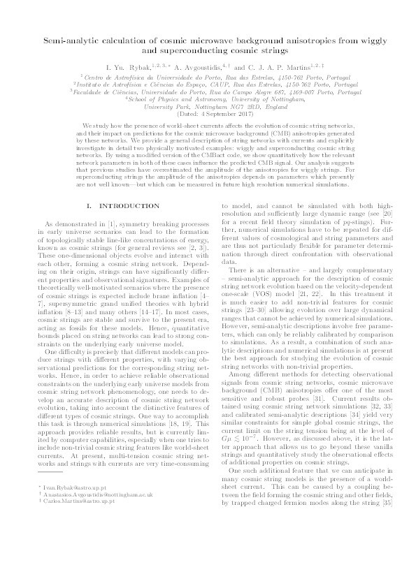 Semi-analytic calculation of cosmic microwave background anisotropies from wiggly and superconducting cosmic strings Thumbnail