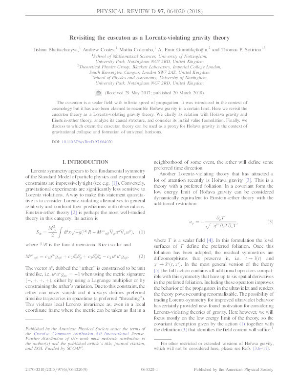 Revisiting the cuscuton as a Lorentz-violating gravity theory Thumbnail