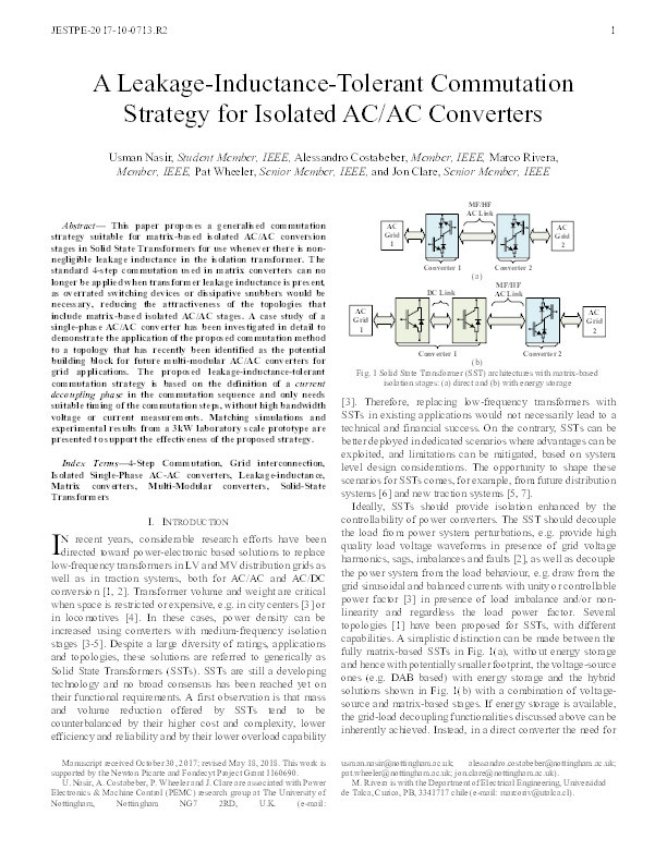 A Leakage-Inductance-Tolerant Commutation Strategy for Isolated AC/AC Converters Thumbnail