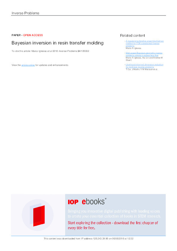 Bayesian inversion in resin transfer molding Thumbnail