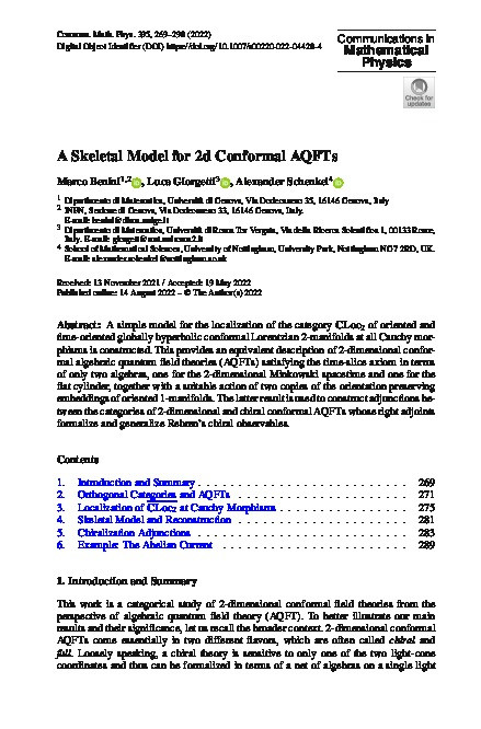 A Skeletal Model for 2d Conformal AQFTs Thumbnail