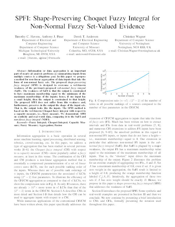 SPFI: Shape-Preserving Choquet Fuzzy Integral for Non-Normal Fuzzy Set-Valued Evidence Thumbnail